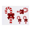 4 x 'Candy Cane With Bow' Temporary Tattoos - Water