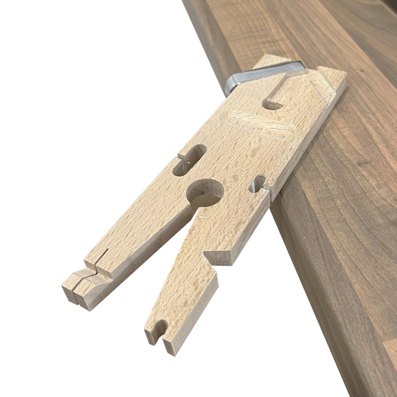 8" HARDWOOD BENCH PIN (PREMIUM) / Clamp Jewellers V Slot