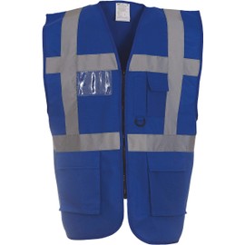 Yoko Unisex Hi Vis Safety Vest - Blue - Small