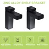 UFURMATE Glass Clamp 2 Pack Black Adjustable Wood/Glass Shelf Brackets
