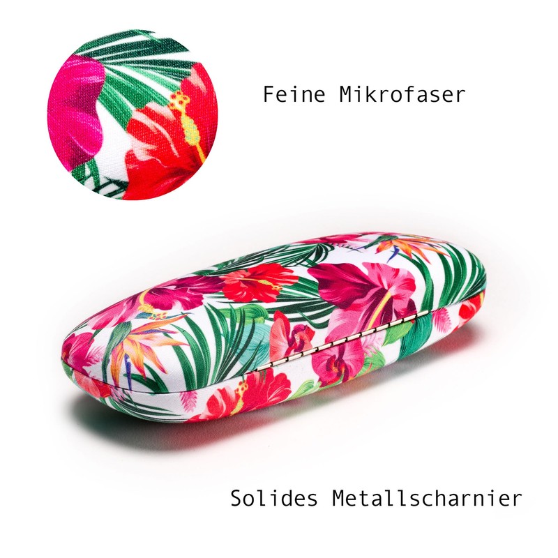 FEFI - Hard Case for Glasses Flower with Velvety Soft