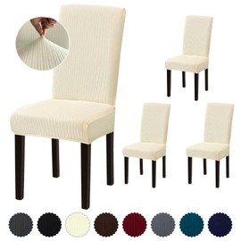 Fafua Chair Covers, Stretch Dining Room Chair Covers Set of 4, Removable Washable Chair Covers for Dining Chairs, Dining Chair Slipcovers for Dining Room, Hotel, Ceremony