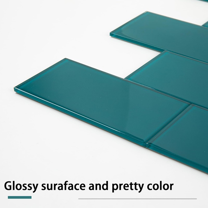 Lovdeco Peel and Stick Glass Subway Tile, 3 x 6