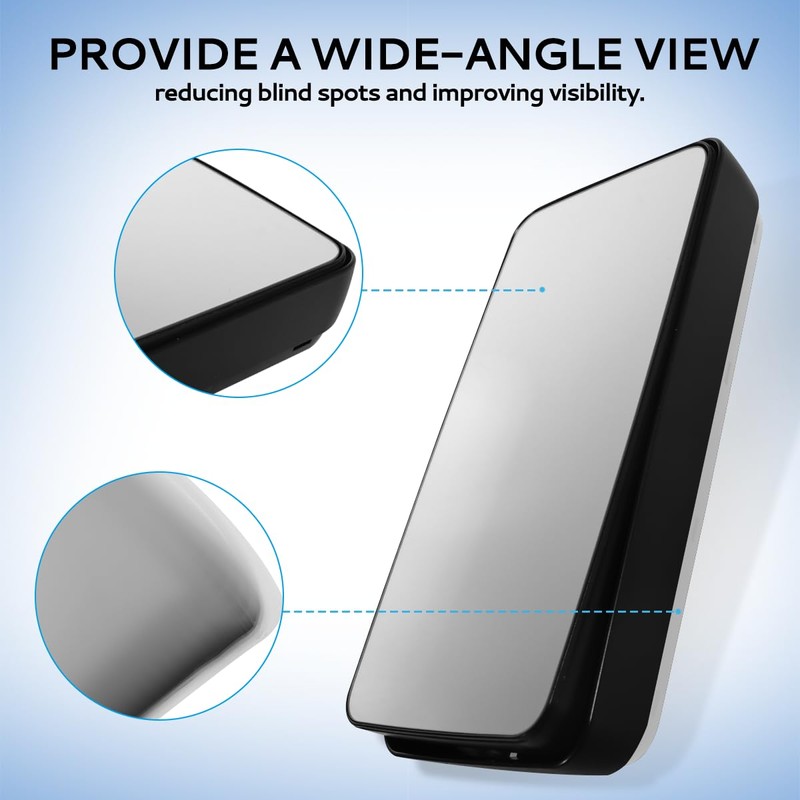 Chrome Rear View Main Door Mirror,Upper Flat Mirror,Right Passenger Side