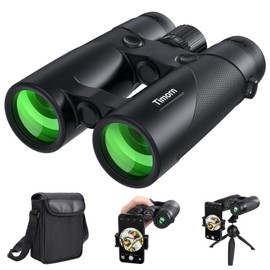 10x42 Binoculars for Adults High Powered: Timorn Lightweight Binoculars for Bird Watching with Phone Adapter Tripod, Waterproof Fogproof HD Binoculars for Hunting, Trekking, Hiking,Travel, Sports