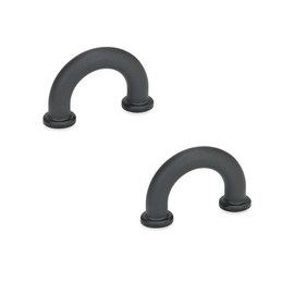 Ganter Normelemente , GN 224.3-10-40-B3,5-SW Finger Grip Furniture Knob, Pull Handle, Pack of 2, Plastic, Black, Bore Distance 40 mm