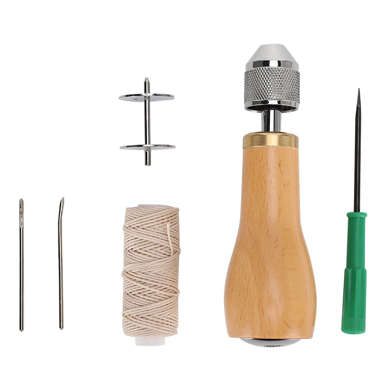 Stitching Awl Kit Non-Slip Handle DIY Leather Fabric Hand Craft