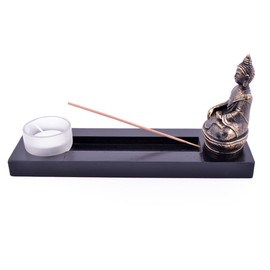 Feng Shui ZEN Garden Buddha Tealight Incense Stick W Mxsabrina Red String Bracelet Sku:L1040