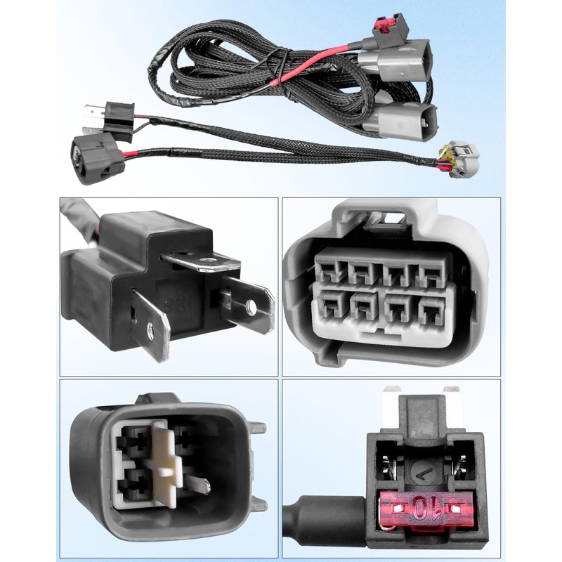 Headlight Conversion Harness with DRL Adapter Harness Compatible with Toyota