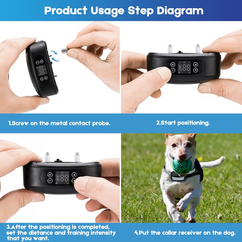 WIEZ GPS Wireless Dog Fence, Electric Dog Fence with GPS,
