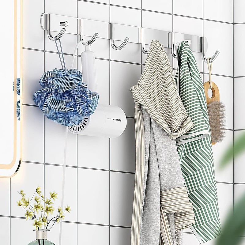 Pack of 2 Coat Hooks, Wall Coat Rack, 31 cm