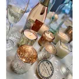Creative Energy Candles Lotion Candle - Grande Champagne Series Scented Massage Candles for Self Care, Blanc de Noirs 2-in-1 Soy Wax Candle with Essential Oil Blends, Coconut Oil, and Vitamin E