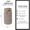 Painted Mason Jar Utensil Holder for Kitchen Counter, 32 oz.