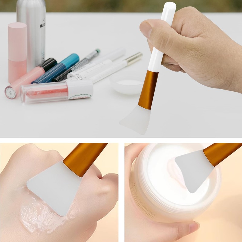 4 Pack Facial Brush, Makeup Spatula, Silicone Face Mask Applicator,