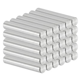PATIKIL 4mm x 25mm Dowel Pin Stainless Steel, 30 Pcs 304 Stainless Steel Pegs Shelf Pins Rod Support Metal Fasten Elements for Shelves Furniture Fixing Component, Silver