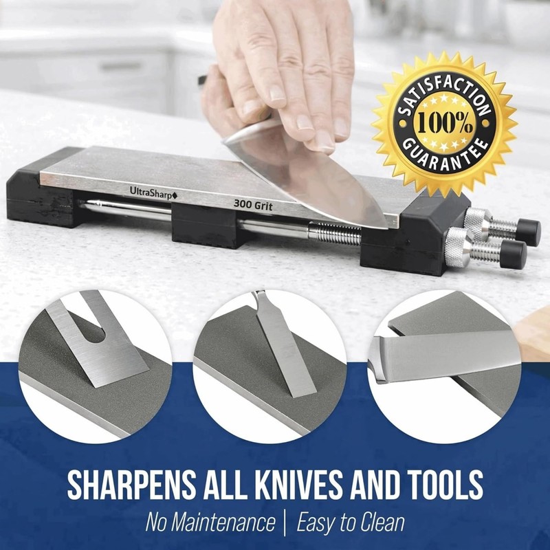 Ultra Sharp Double Sided Diamond Sharpening Stone - 300/1200 Grit