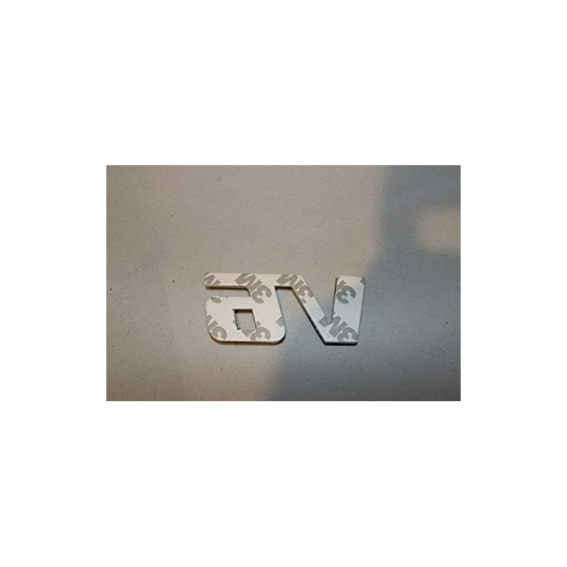 uxcell Silver Tone Metal V6 Pattern Adhesive Badge Emblem Sticker