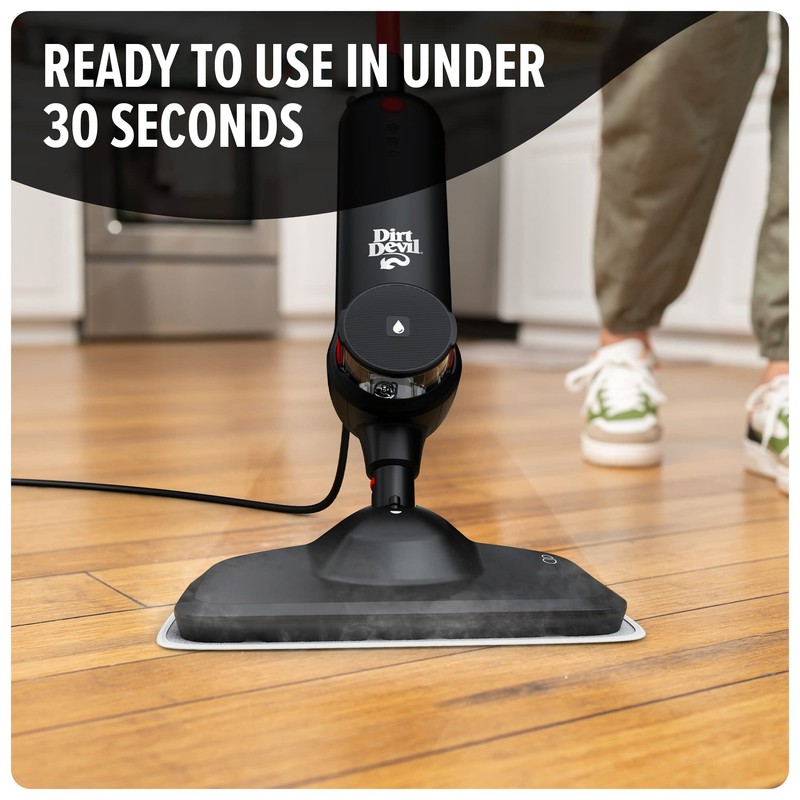 Dirt Devil Steam Mop, Hard Floor Cleaner Machine, 3-Mode Steam