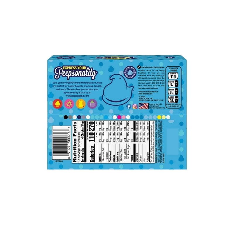 Peeps 10 - Peeps Marshmallow Easter Blue Chicks Fat &