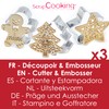 ScrapCooking - Set of 3 Cookie Cutters + Christmas Wooden