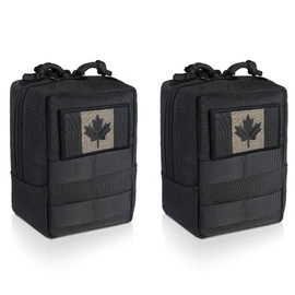 WYNEX 2 Pack Molle Pouches, Tactical EDC Utility Pouch Compact Water-Resistant, Organize Small Gear Gadget for Military Backpack