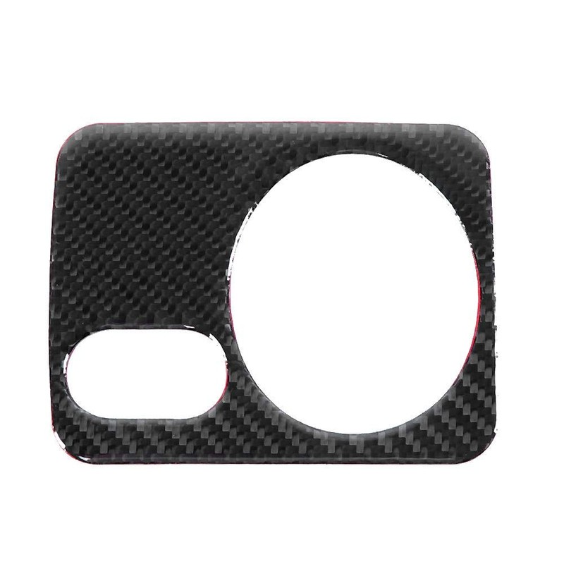 Qiilu Headlight Switch Frame, Carbon Headlight Switch Panel Cover Trim