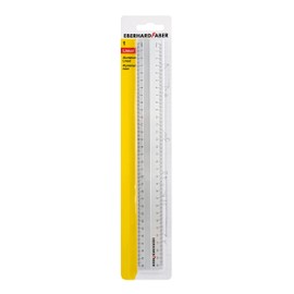 Eberhard Faber Eberhard Faber 570009 - Aluminium Lineal, ca. 30 cm, rutschfestes und bruchsicheres Metall Lineal