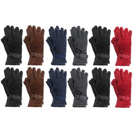 Yacht & Smith Value Pack of Unisex Warm Winter Fleece Gloves, Many Colors, Mens, Womens and Kids