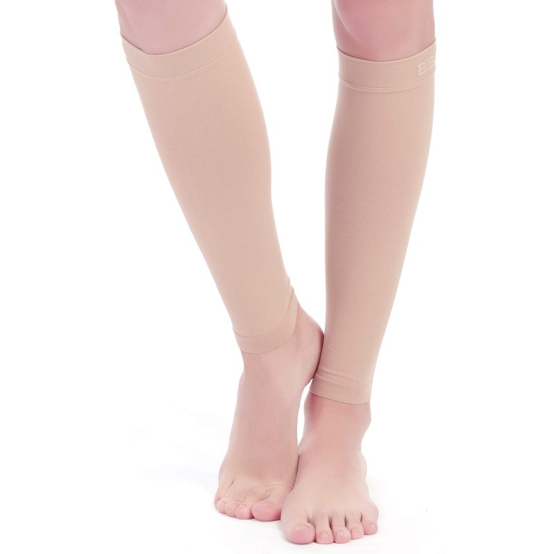 BSERA Calf Compression Sleeve Women, 2 Pairs 15-20mmHg Calf Support
