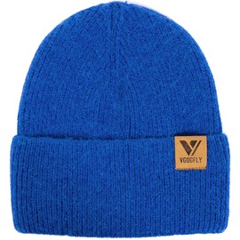 Vgogfly Women Knit Beanie Hats Slouchy Winter Knitted Hat Warm Men Soft Stocking Cap Ski Cuffed Unisex Dark Blue