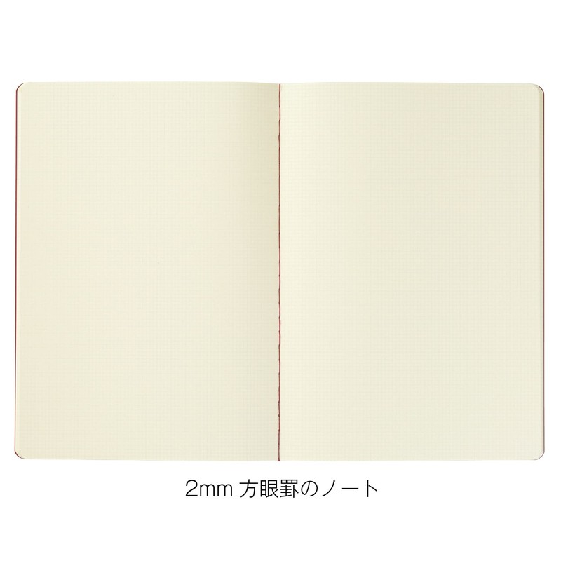kleid Notebook, 2mm Grid Note, A5, 2mm Grid, Red (8901)