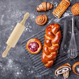 Fackelmann 521146 Mini Wooden Rolling Pin Brown