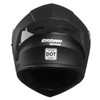 Crown Racing Modular Motorcycle Helmet with Flip-Up Design, Matte Black,
