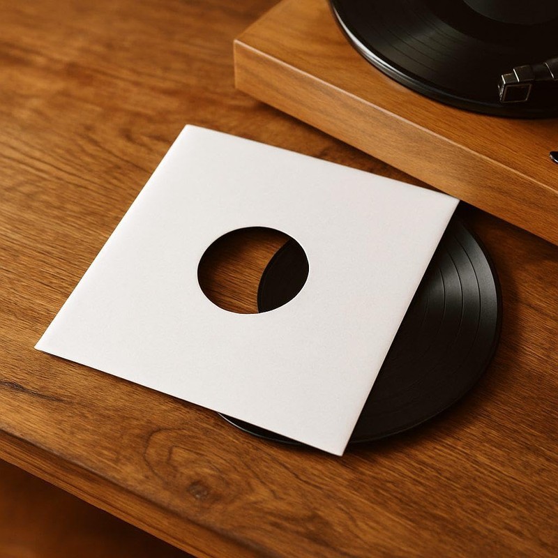 50 - Pack White Paper Vinyl 45 RPM Record Inner