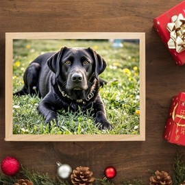 5D Diamond Painting Black Labrador Retriever Diamond Art DIY Kits Full Round Drill Rhinestone Crystal by Number Stitch Embroidery Arts and Crafts for Living Room Bedroom Home Wall Decor 12x16 inch