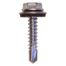 U-Turn - 10 x 1 Hex Self Tapping Tek Screws with Rubber Washer (100 Pack)