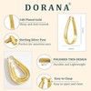 DORANA Large Gold Hoop Earrings for Women Oval Hoop Earrings