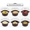 Microwave Silicone Food Steamer with Handle & Lid (Set of