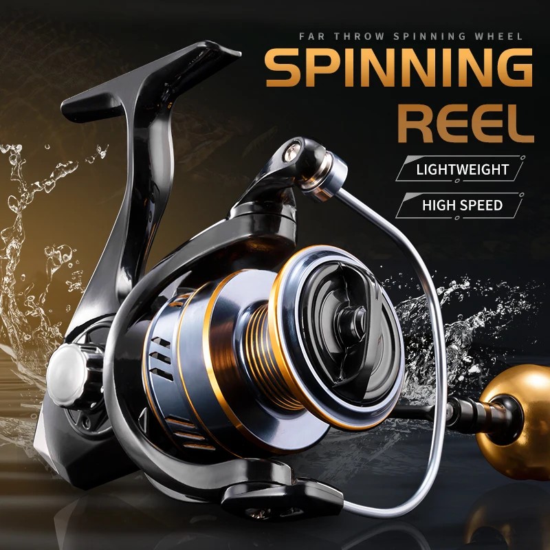 Rooblinos HM 5.2:1 Left Hand Spinning Reel Aluminum Frame Line