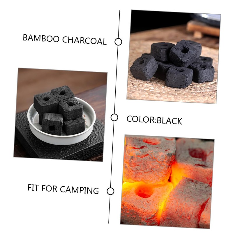Totority Bamboo Charcoal Tablets for BBQ Camping Lightweight Charcoal for