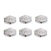 6Pcs Metal Carved Big Square Guitar Tuning Peg Buttons, Replacement