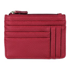 Julia Buxton Pebble RFID Pik-Me-Up® Slot Coin Pouch Red