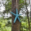 Atpxdk 12pcs Blue Artificial Resin Starfish Ornaments for Christmas Tree,