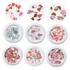 BIUDECO Wood Pulp Nail Art Stickers Christmas Themed Decorations for