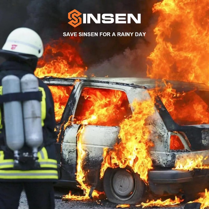 SINSEN Automotive Escape Tool, Window Breaker Seatbelt Cutter, Car Flashlight