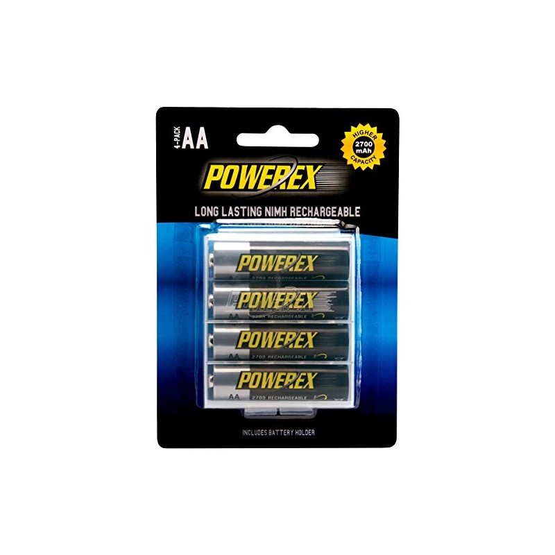 Powerex MHRAA4 AA 2700mAh 4-Pack Rechargeable Batteries