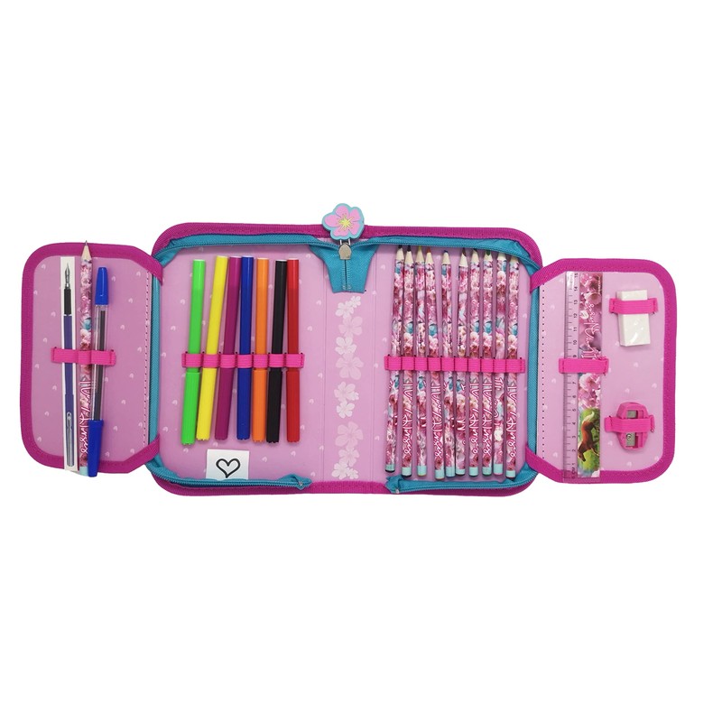 Theonoi Pencil Case Pencil Case 2 Compartments Double Decker Pencil