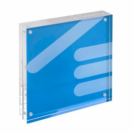 Zeigis Square Magnetic Frame 150 x 150 mm, 30 mm Thick (2 x 15 mm) / Magnetic Picture Frame / Photo Frame Acrylic Glass / Acrylic / Family Photo / Wedding