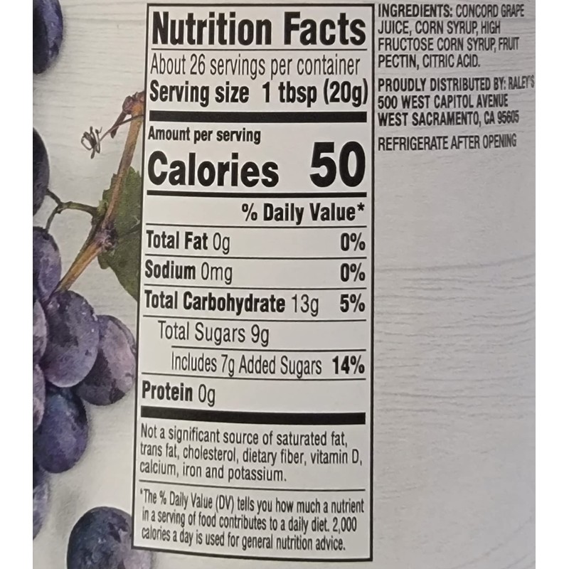 Raley's Concord Grape Jelly, 18 Ounces (Pack of 4) |