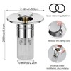 UgyDuky 2Pcs Bathroom Sink Stopper Pop Up Sink Drain Filter